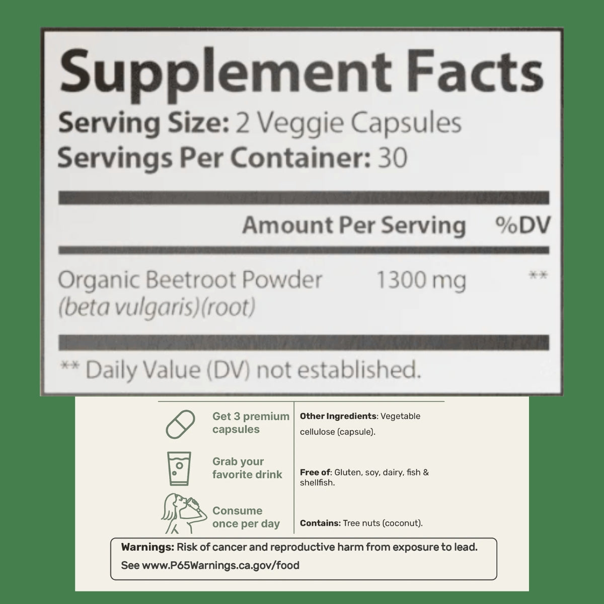 Beet Root with Black Pepper Capsules